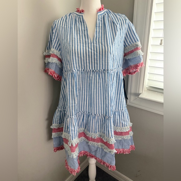 NWT TUCKERNUCK  Savannah Stripe Crawford Dress Size M - Picture 6 of 11